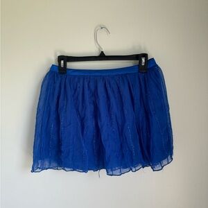 Justice Blue Sparkly Skirt Size 18